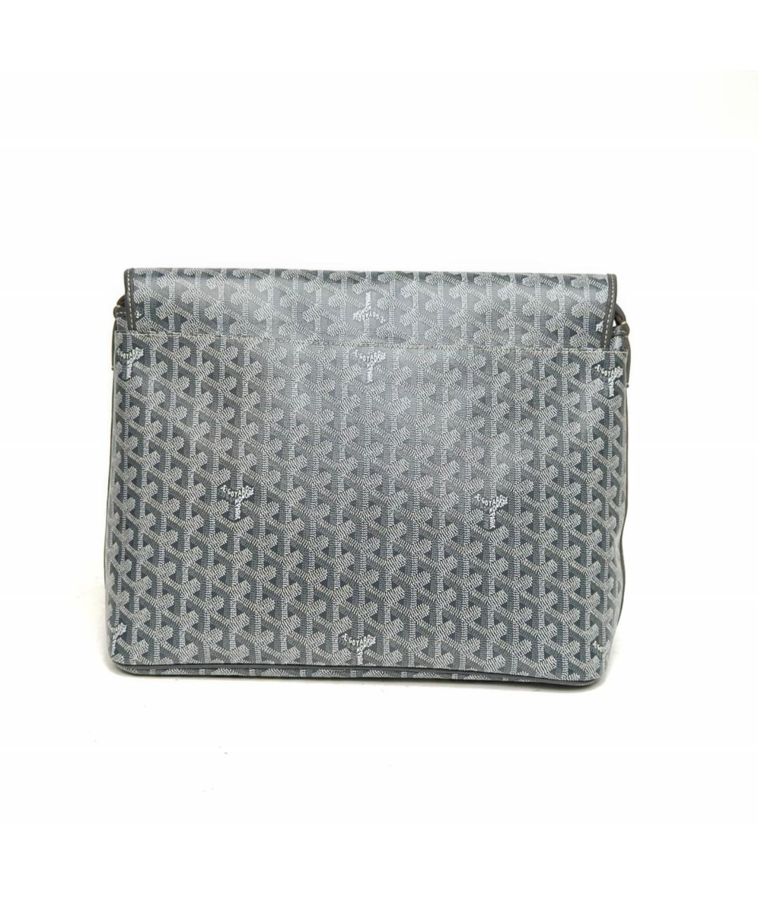 GOYARD Серая кожаная сумка через плечо, фото 4