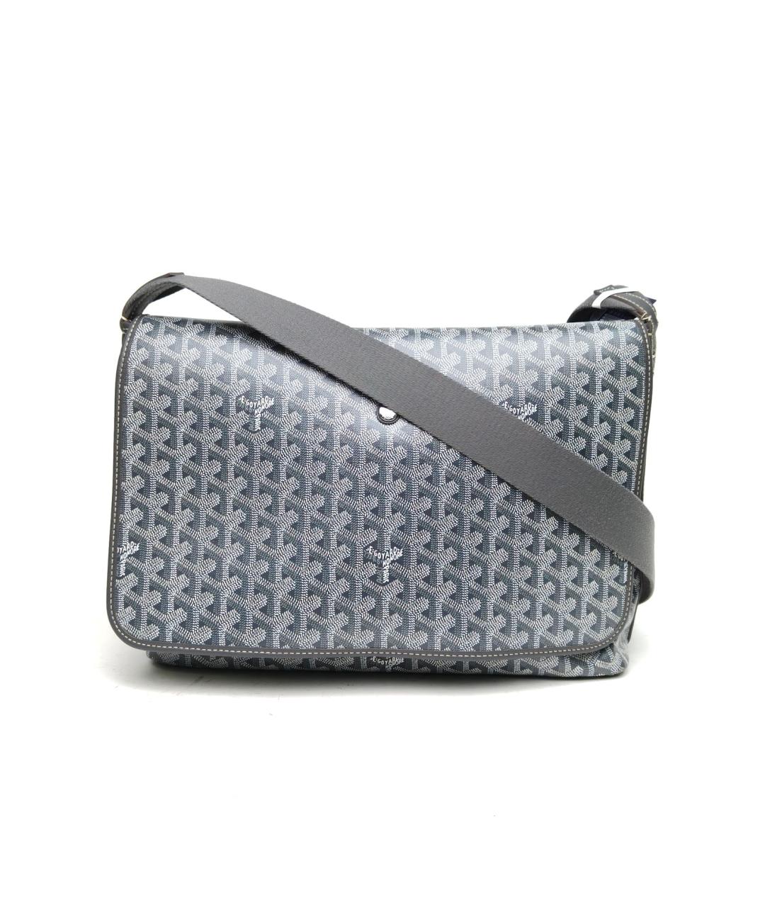 GOYARD Серая кожаная сумка через плечо, фото 2