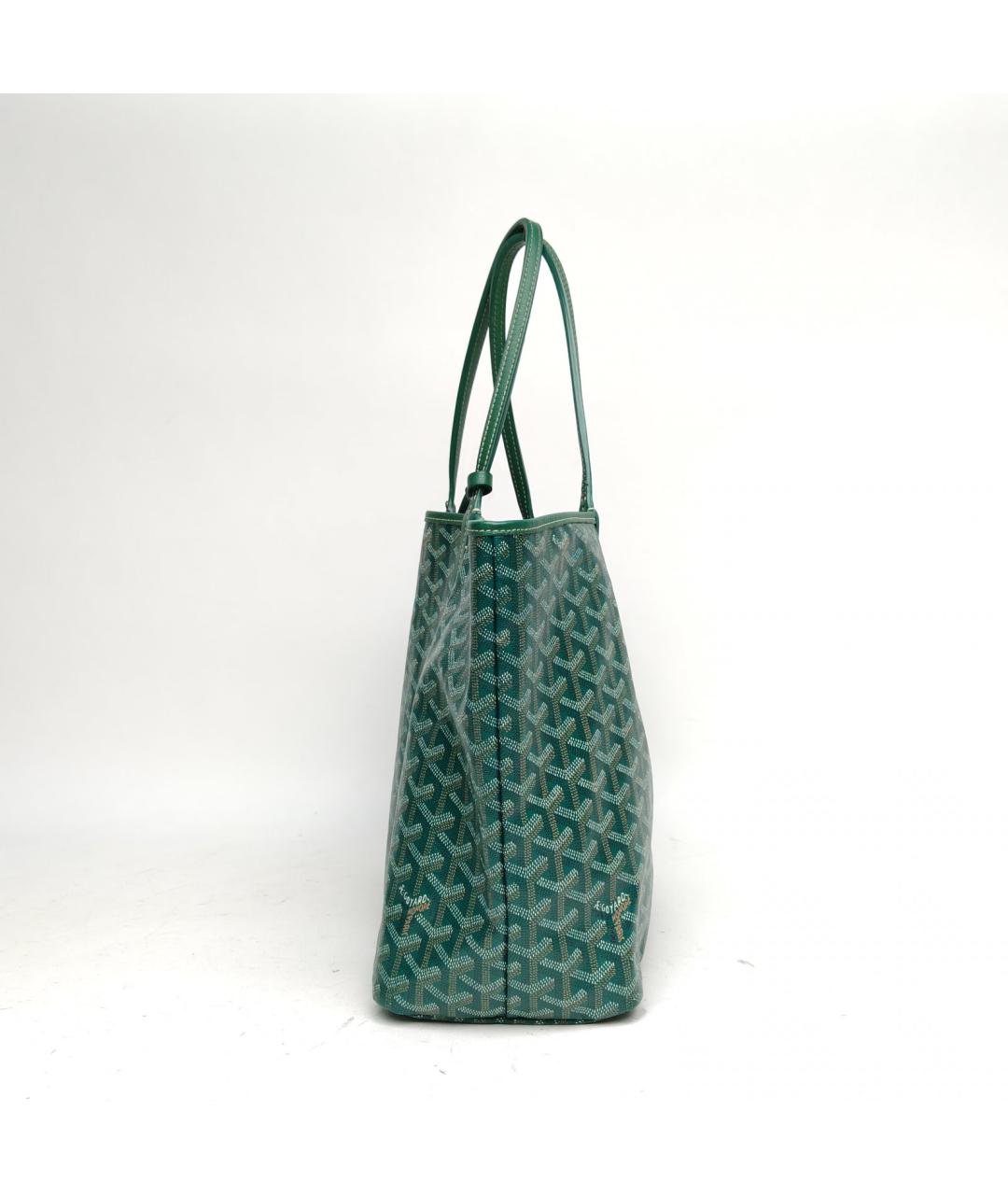 GOYARD Зеленая кожаная сумка через плечо, фото 5