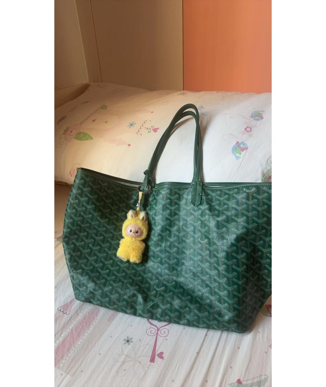 GOYARD Зеленая кожаная сумка через плечо, фото 8