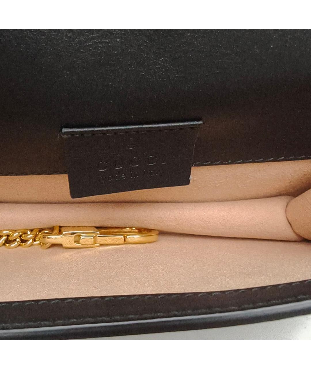 GUCCI Черная кожаная сумка через плечо, фото 7