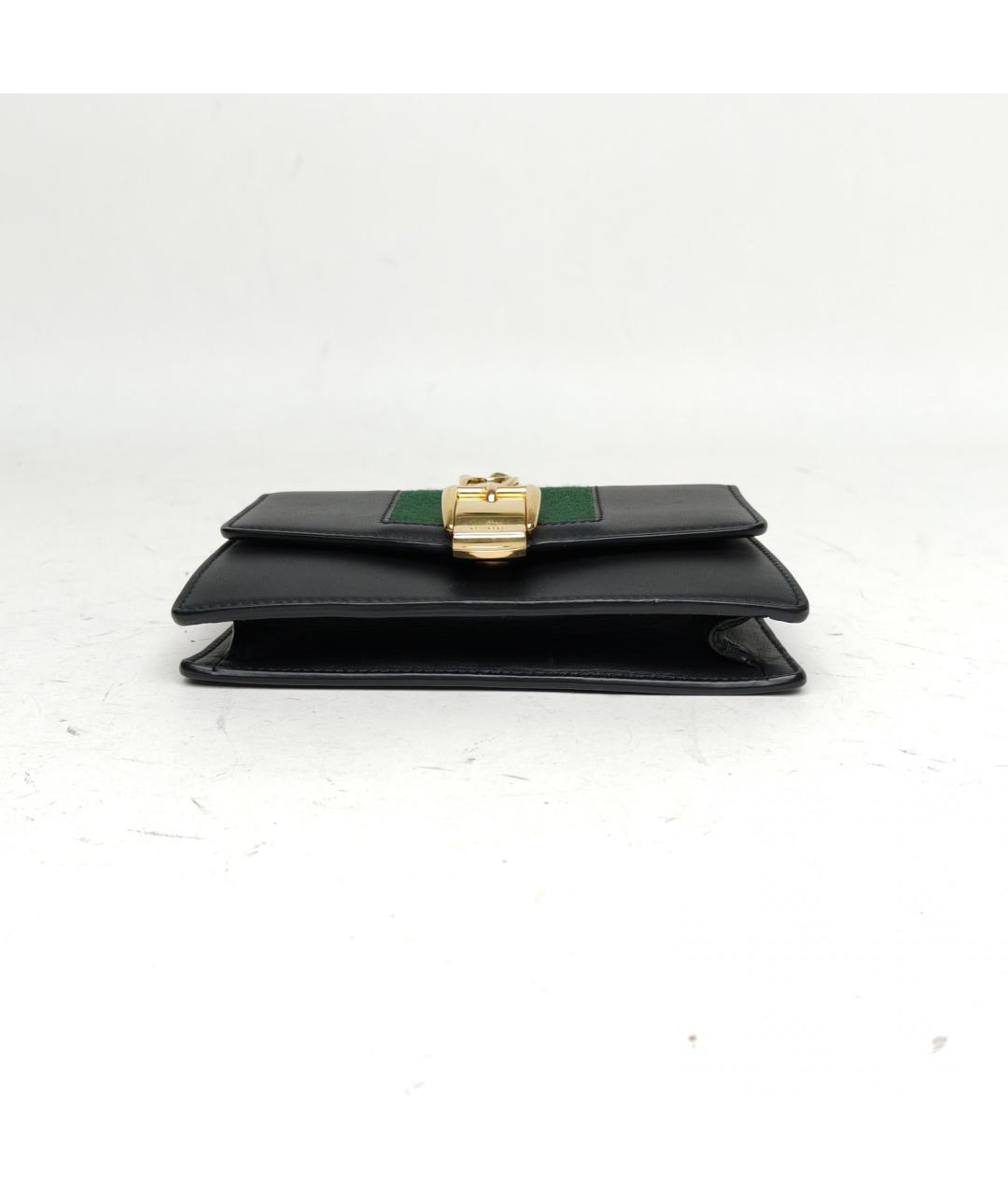 GUCCI Черная кожаная сумка через плечо, фото 6