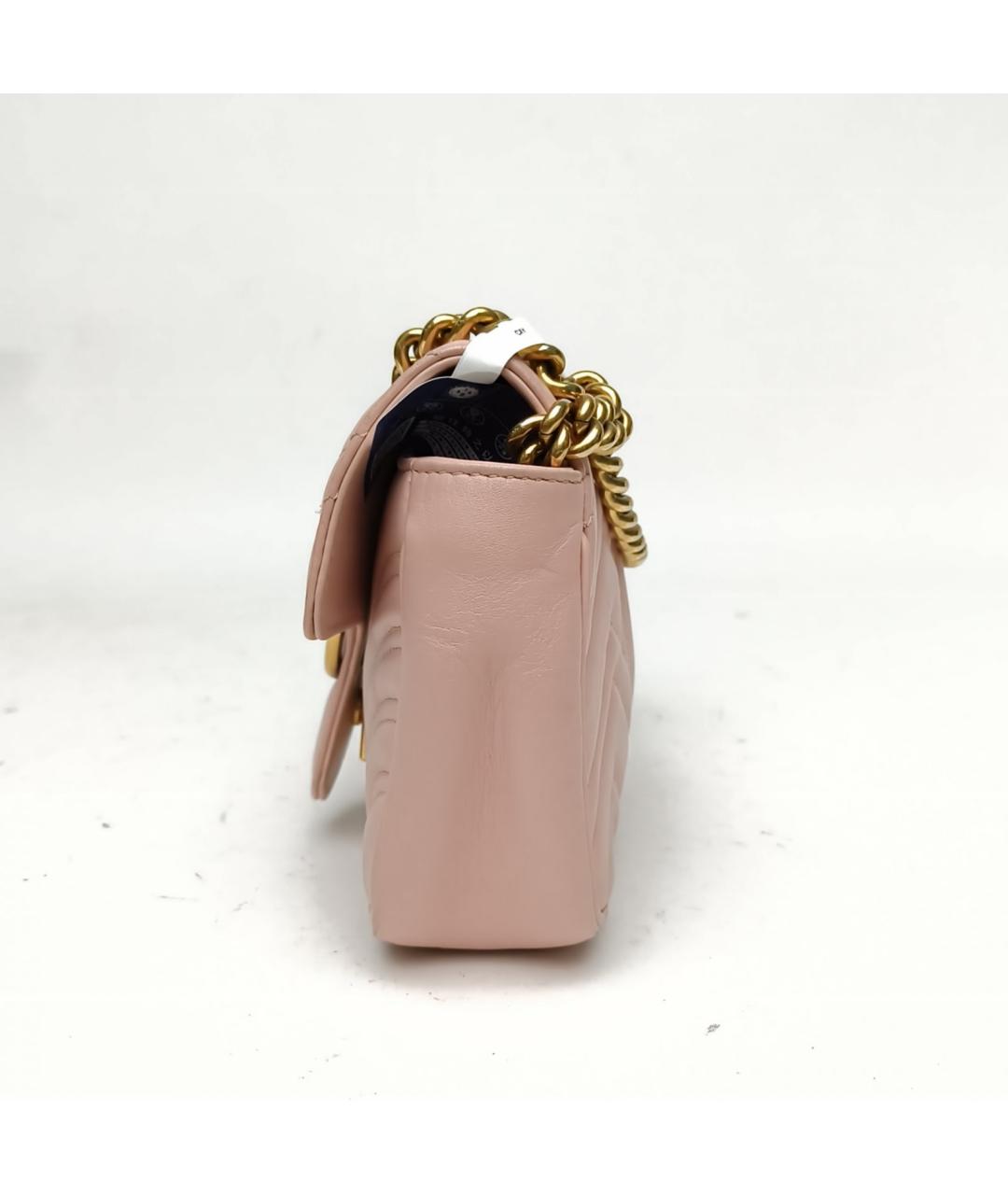 GUCCI Розовая кожаная сумка через плечо, фото 3