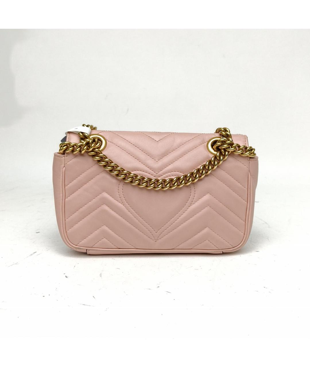 GUCCI Розовая кожаная сумка через плечо, фото 4