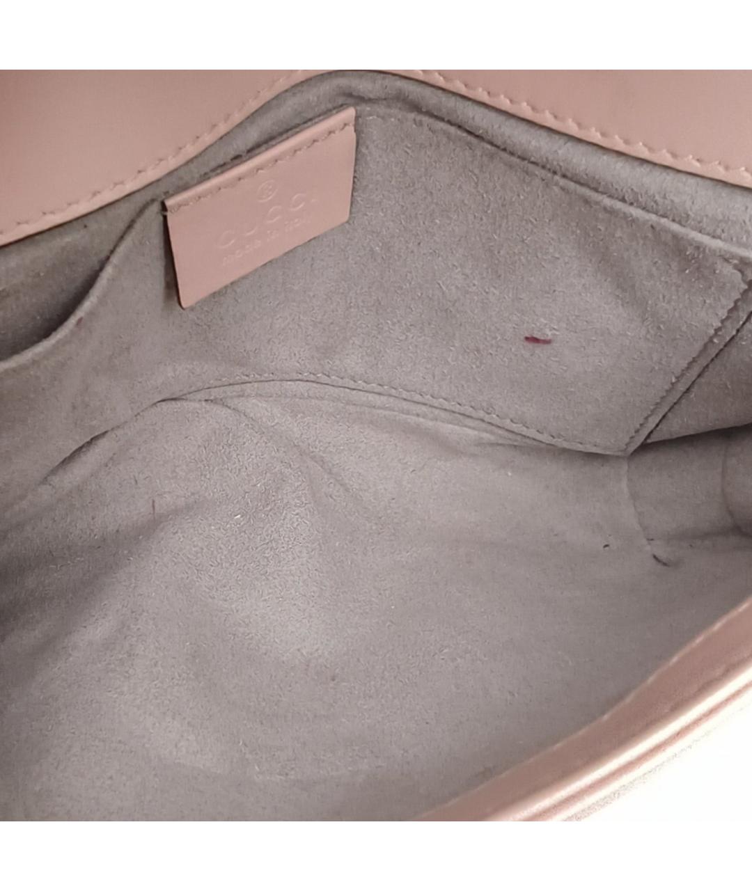 GUCCI Розовая кожаная сумка через плечо, фото 8