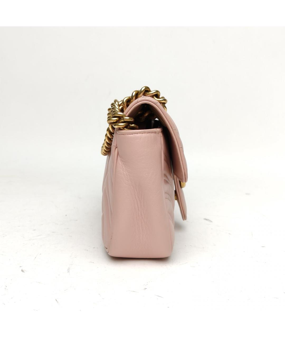 GUCCI Розовая кожаная сумка через плечо, фото 5