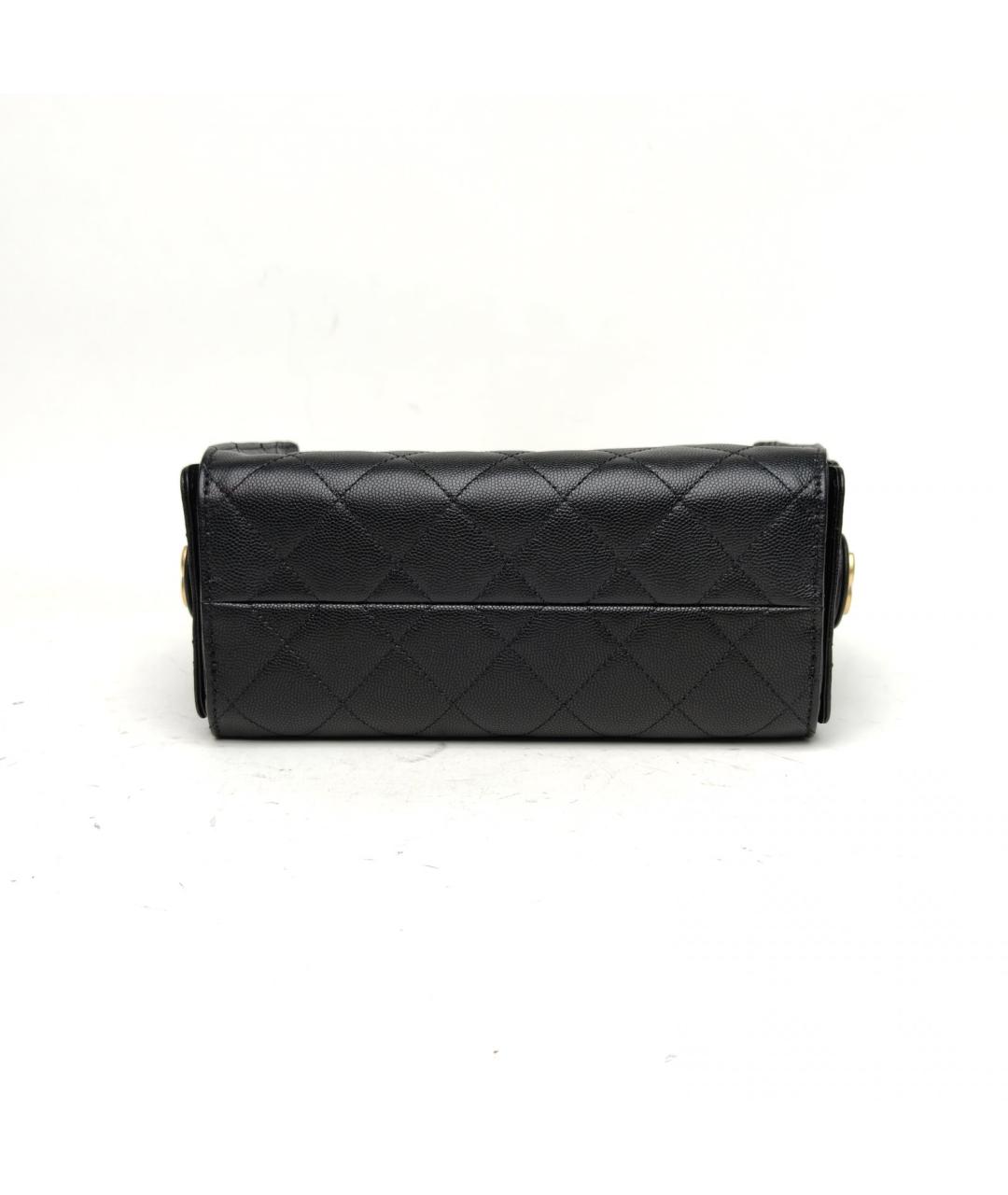 CHANEL Черная кожаная сумка через плечо, фото 6