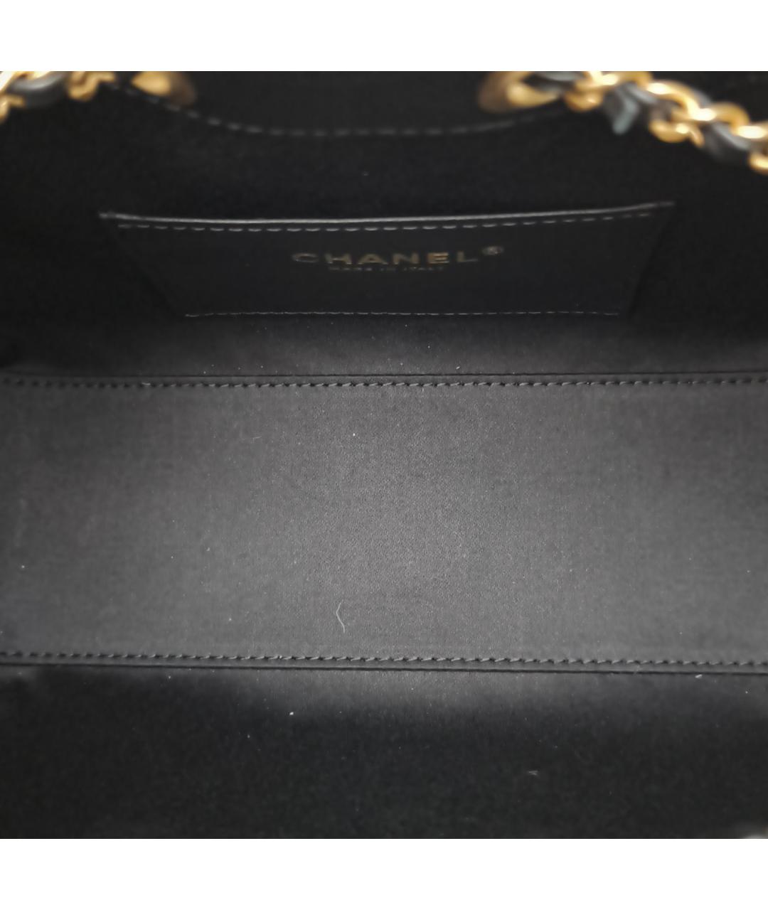 CHANEL Черная кожаная сумка через плечо, фото 7