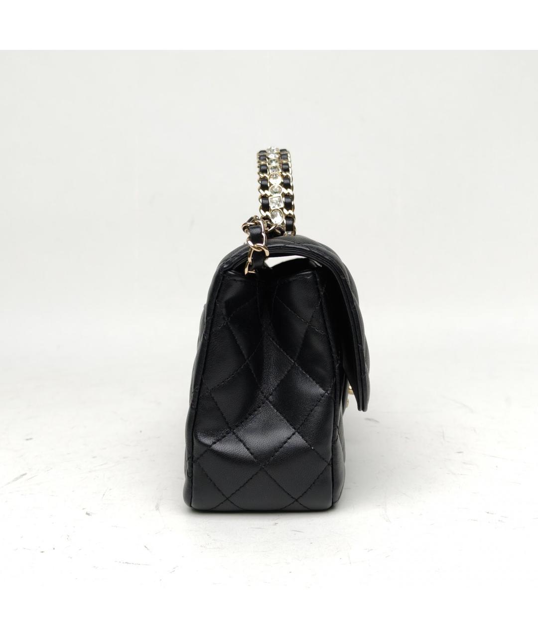 CHANEL Черная кожаная сумка через плечо, фото 5