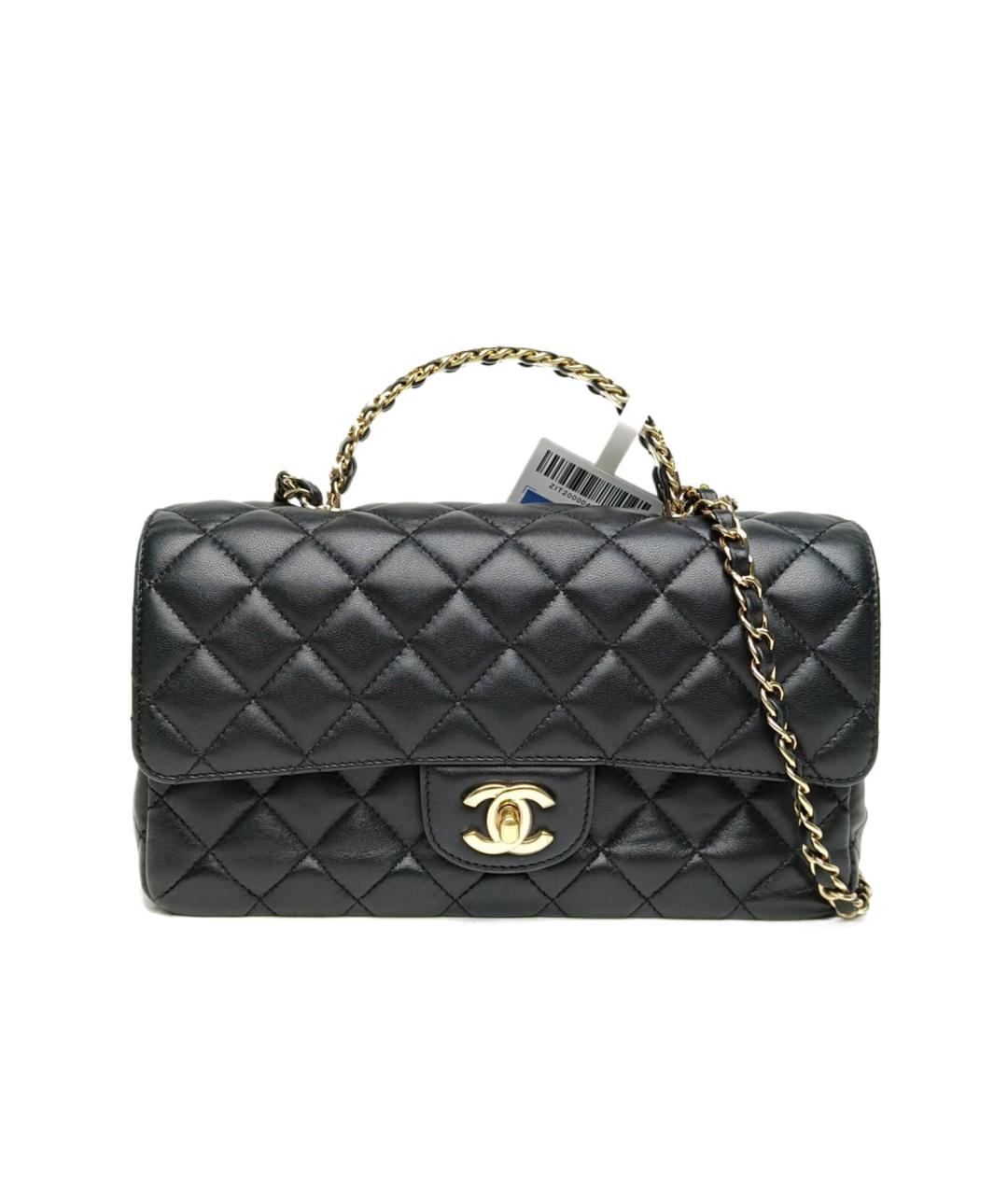 CHANEL Черная кожаная сумка через плечо, фото 1