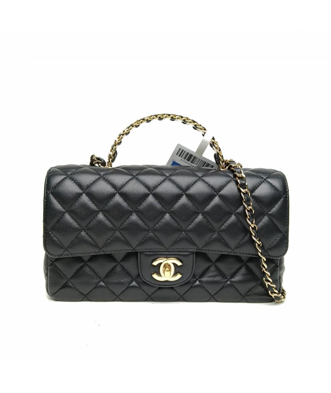 CHANEL Черная кожаная сумка через плечо, фото 2