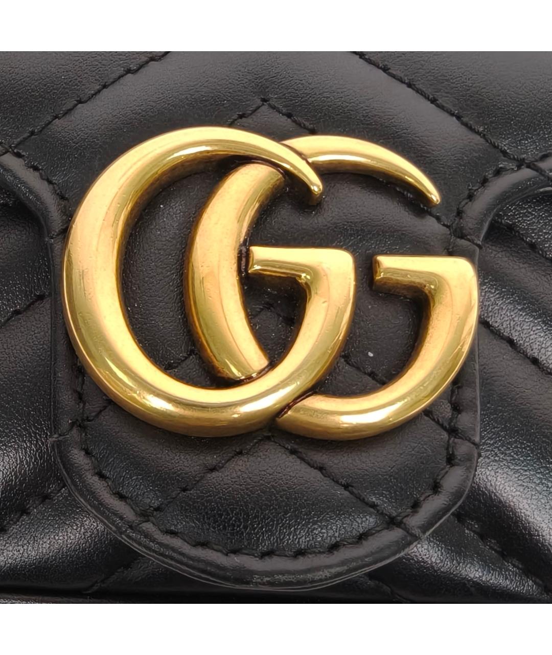 GUCCI Черная кожаная сумка через плечо, фото 7