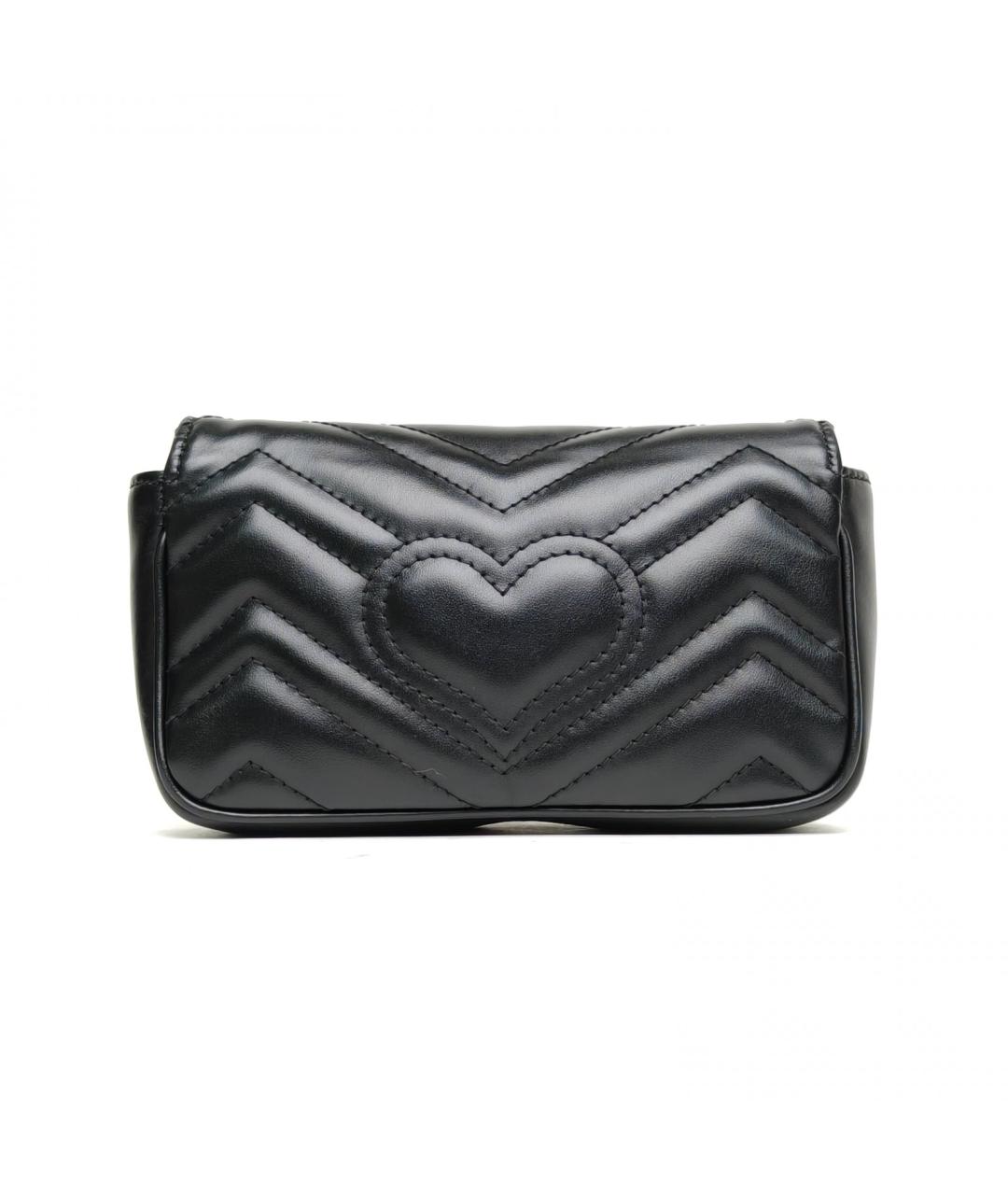 GUCCI Черная кожаная сумка через плечо, фото 4