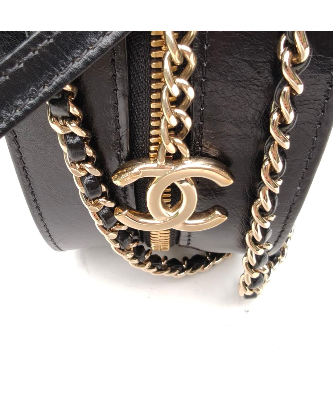 CHANEL Черная кожаная сумка через плечо, фото 9