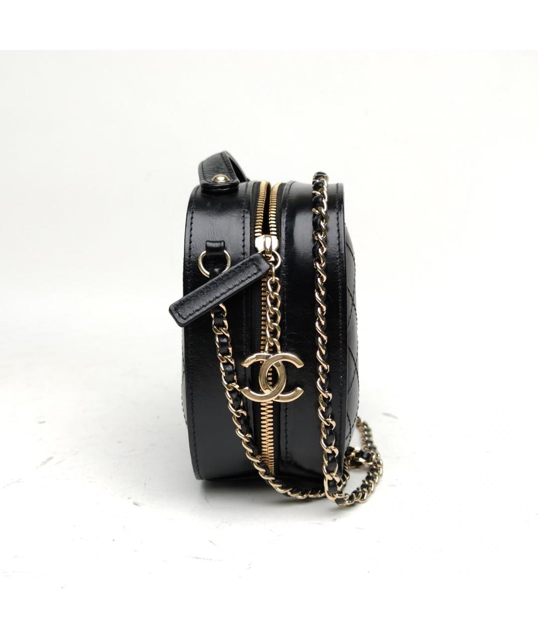 CHANEL Черная кожаная сумка через плечо, фото 6