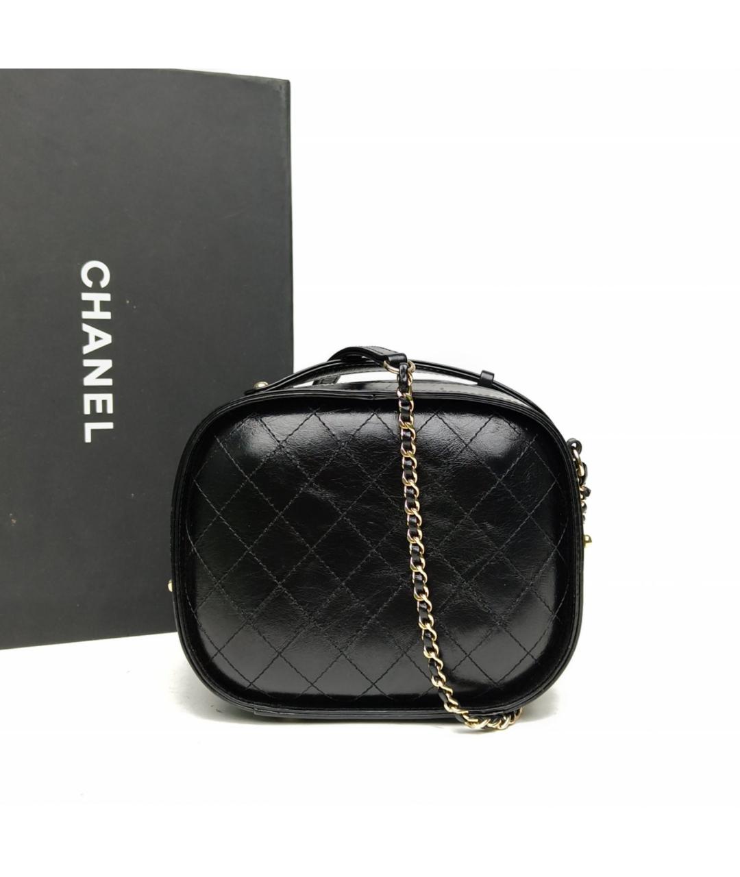 CHANEL Черная кожаная сумка через плечо, фото 2