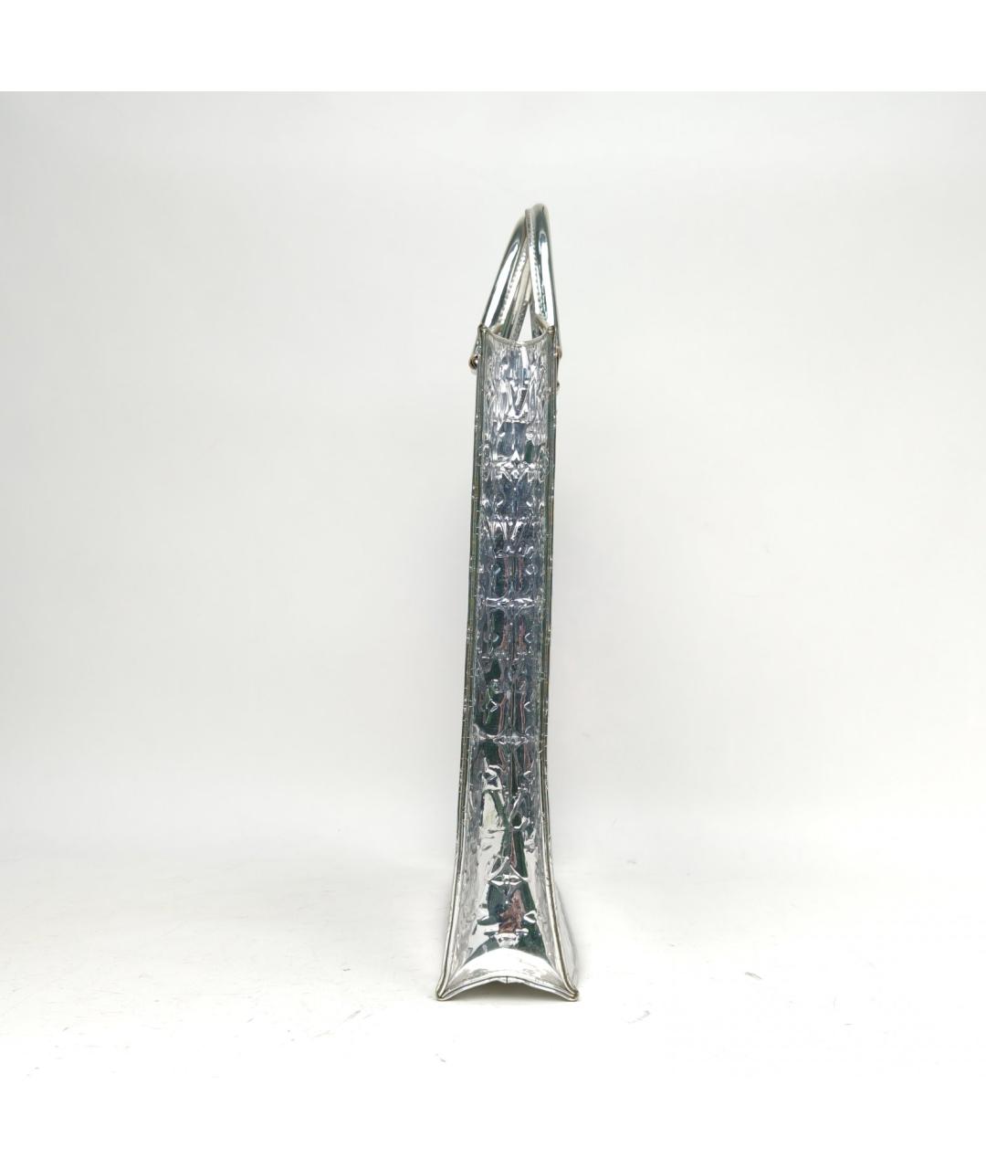 LOUIS VUITTON Серебряная сумка тоут из лакированной кожи, фото 5