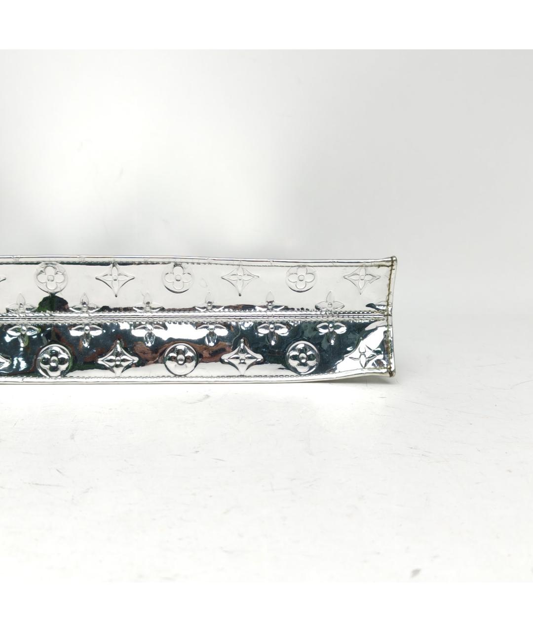 LOUIS VUITTON Серебряная сумка тоут из лакированной кожи, фото 7