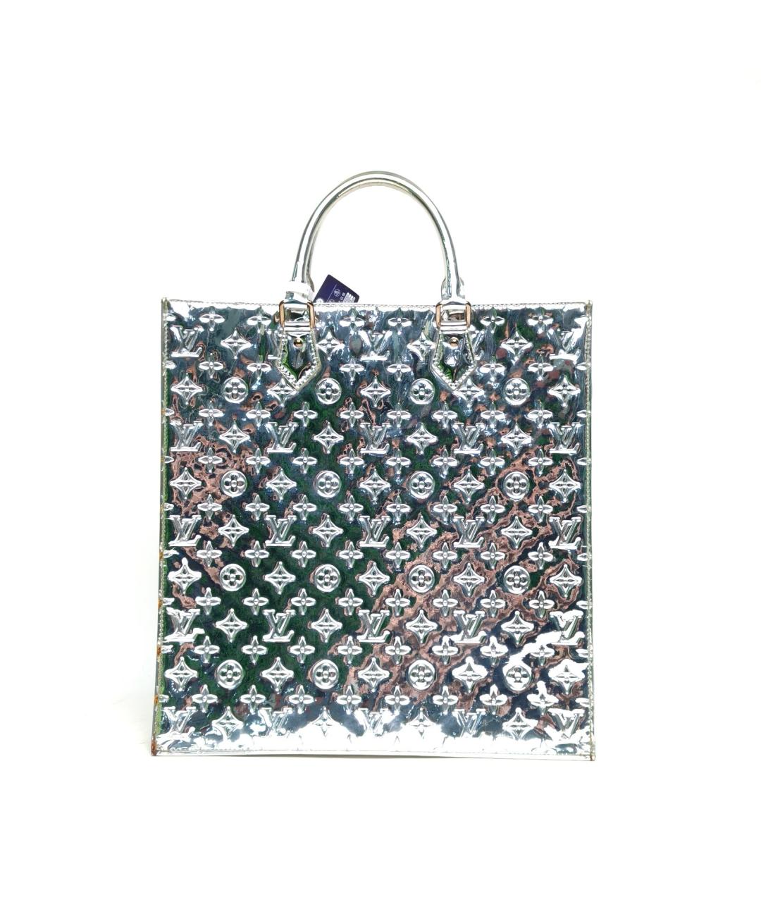 LOUIS VUITTON Серебряная сумка тоут из лакированной кожи, фото 4