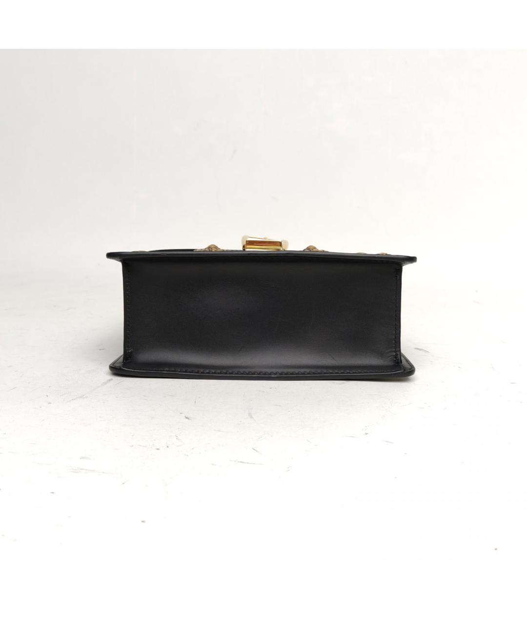 GUCCI Черная кожаная сумка через плечо, фото 6