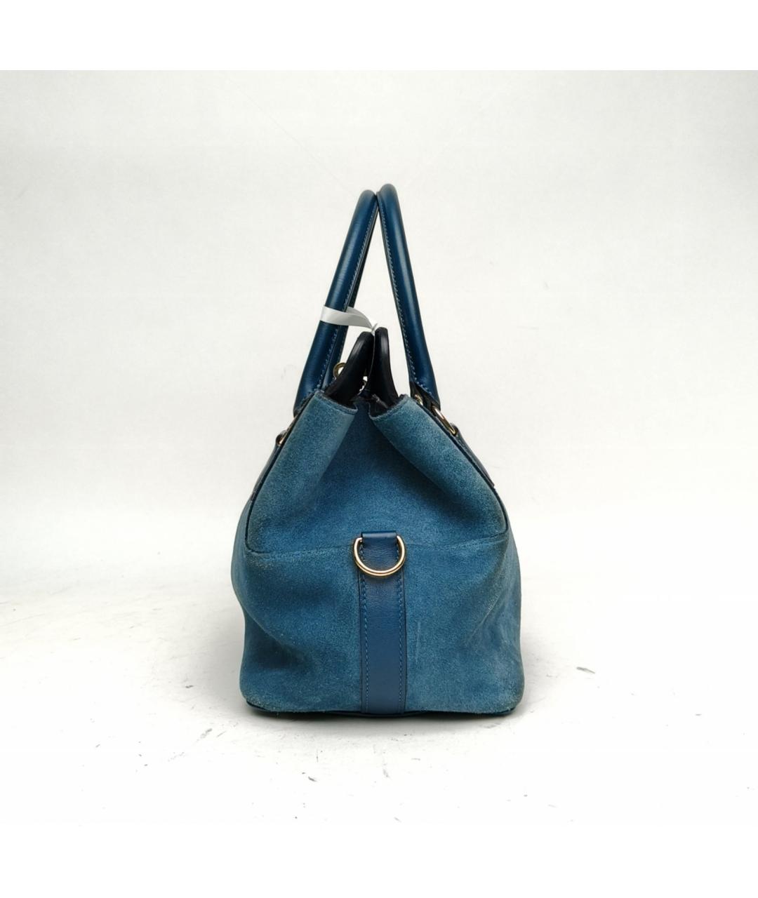HERMES Синяя замшевая сумка через плечо, фото 3