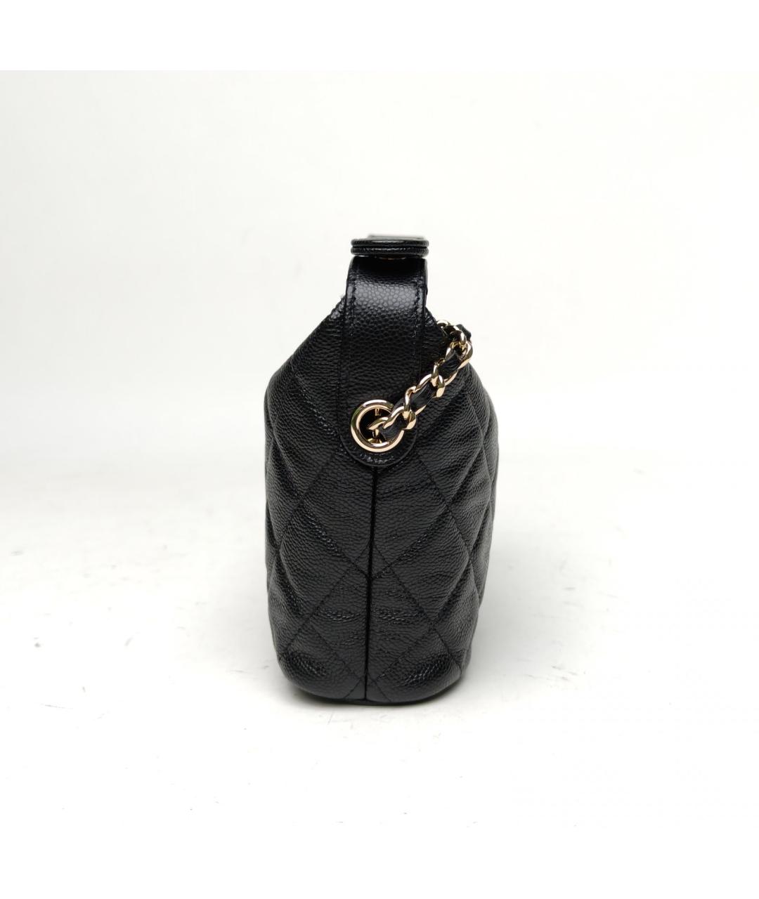 CHANEL Черная кожаная сумка через плечо, фото 5