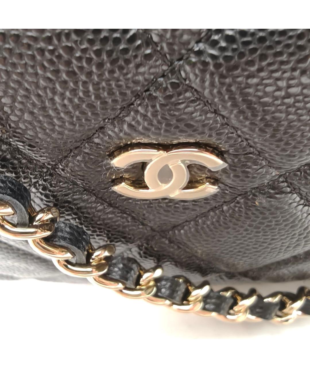 CHANEL Черная кожаная сумка через плечо, фото 7