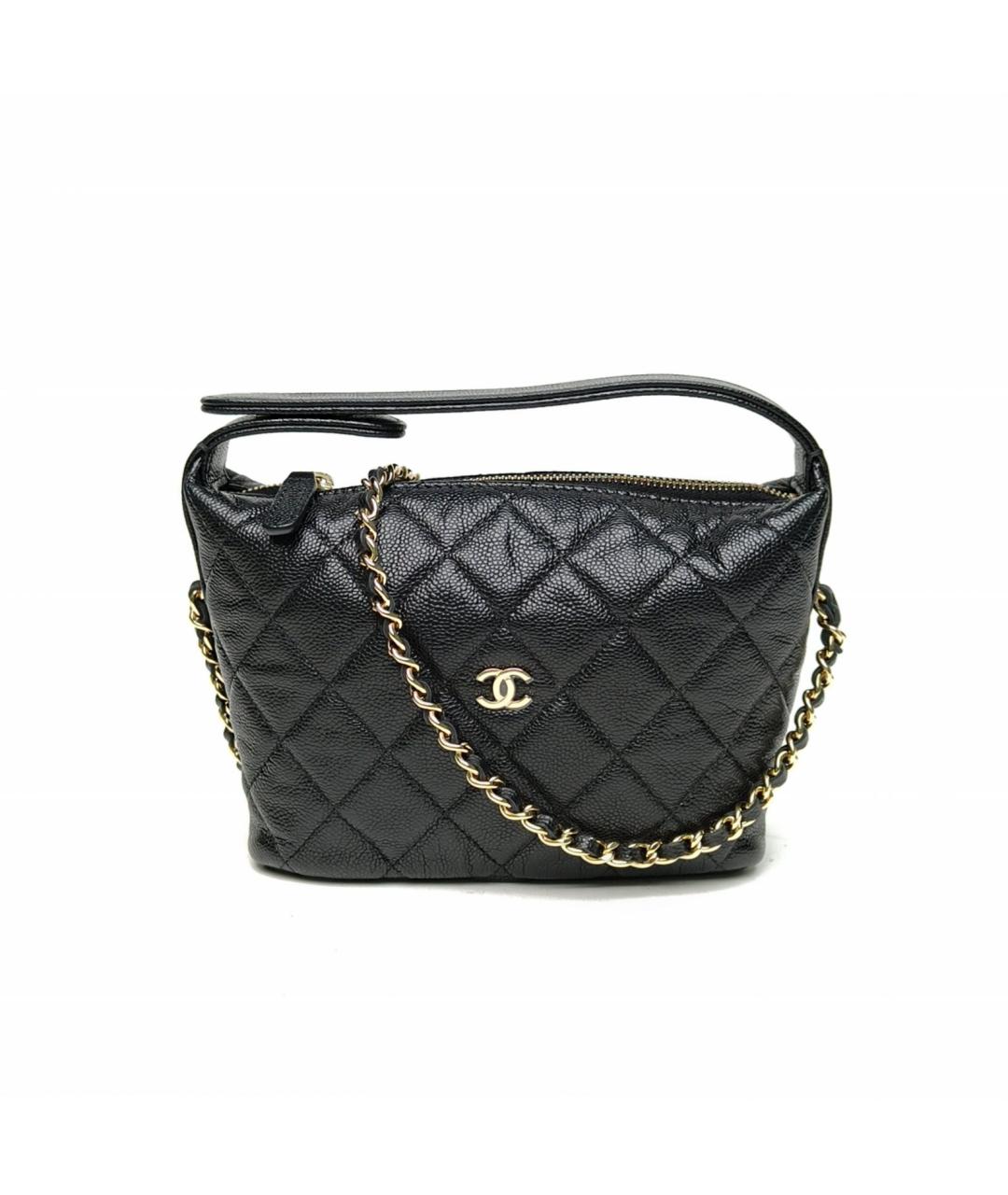 CHANEL Черная кожаная сумка через плечо, фото 2