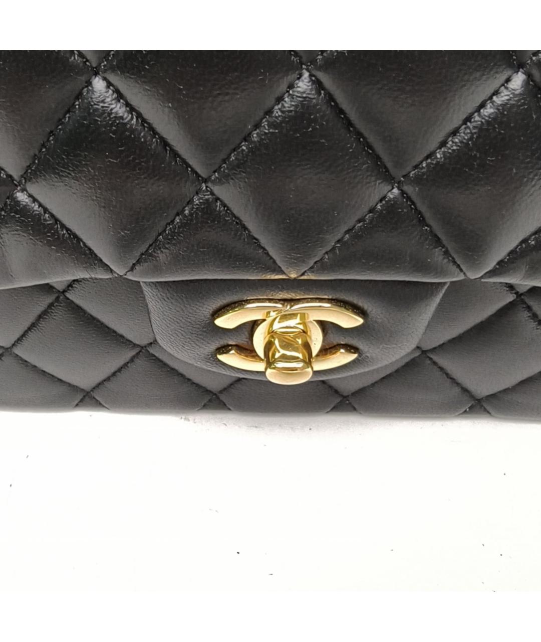 CHANEL Черная кожаная сумка через плечо, фото 8