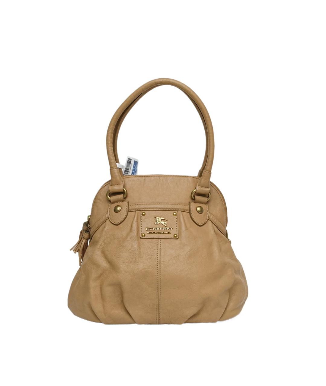 BURBERRY Коричневая кожаная сумка через плечо, фото 9