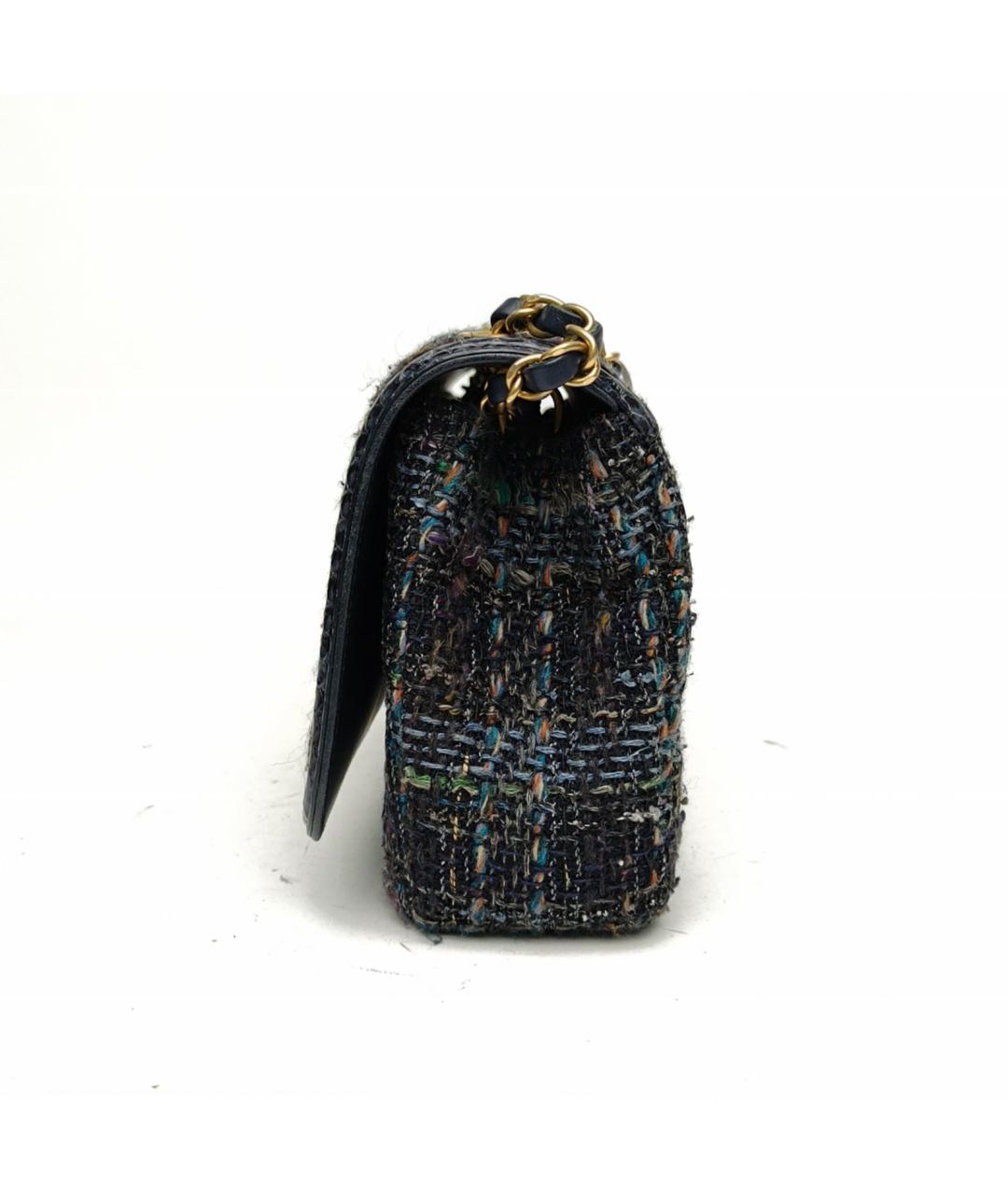 CHANEL Черная твидовая сумка через плечо, фото 3