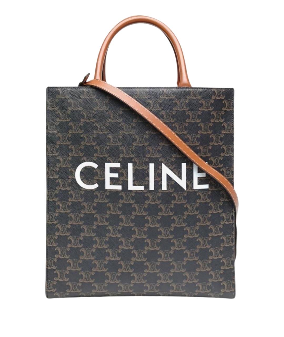 CELINE Коричневая сумка тоут, фото 1