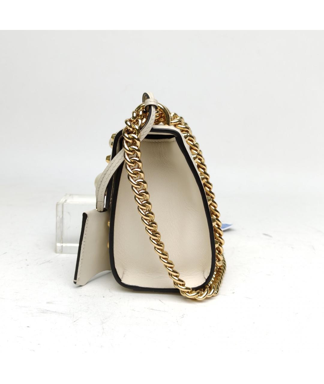 GUCCI Белая кожаная сумка через плечо, фото 3