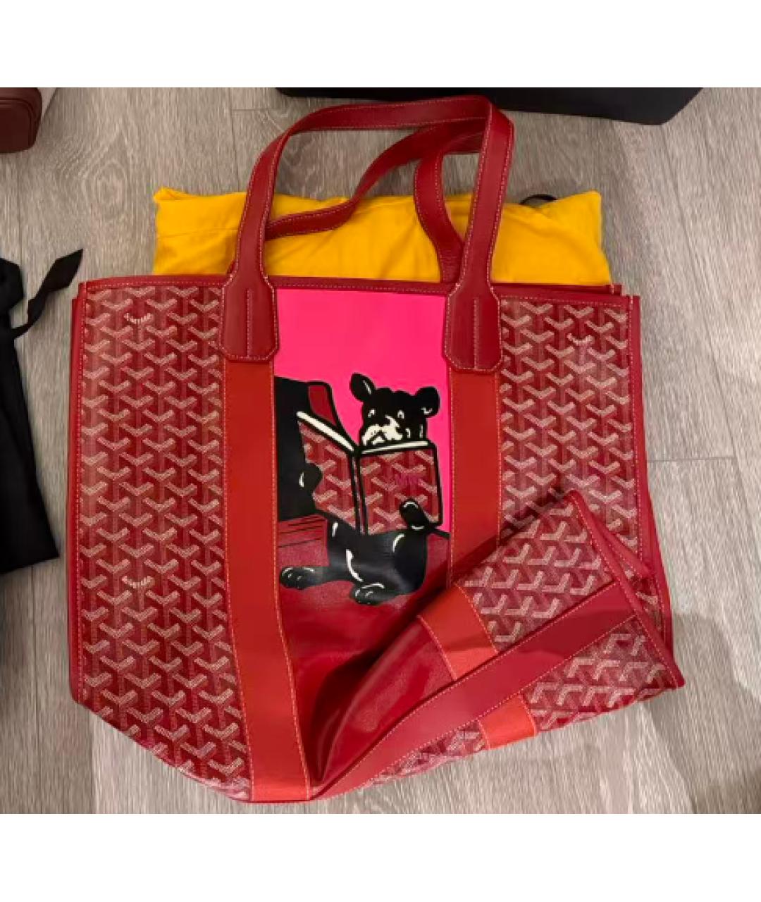 GOYARD Красная сумка тоут, фото 8
