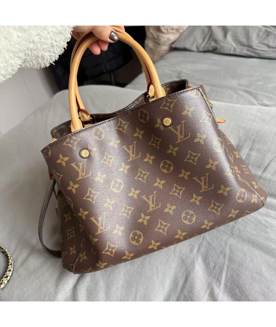LOUIS VUITTON Коричневая сумка тоут, фото 9