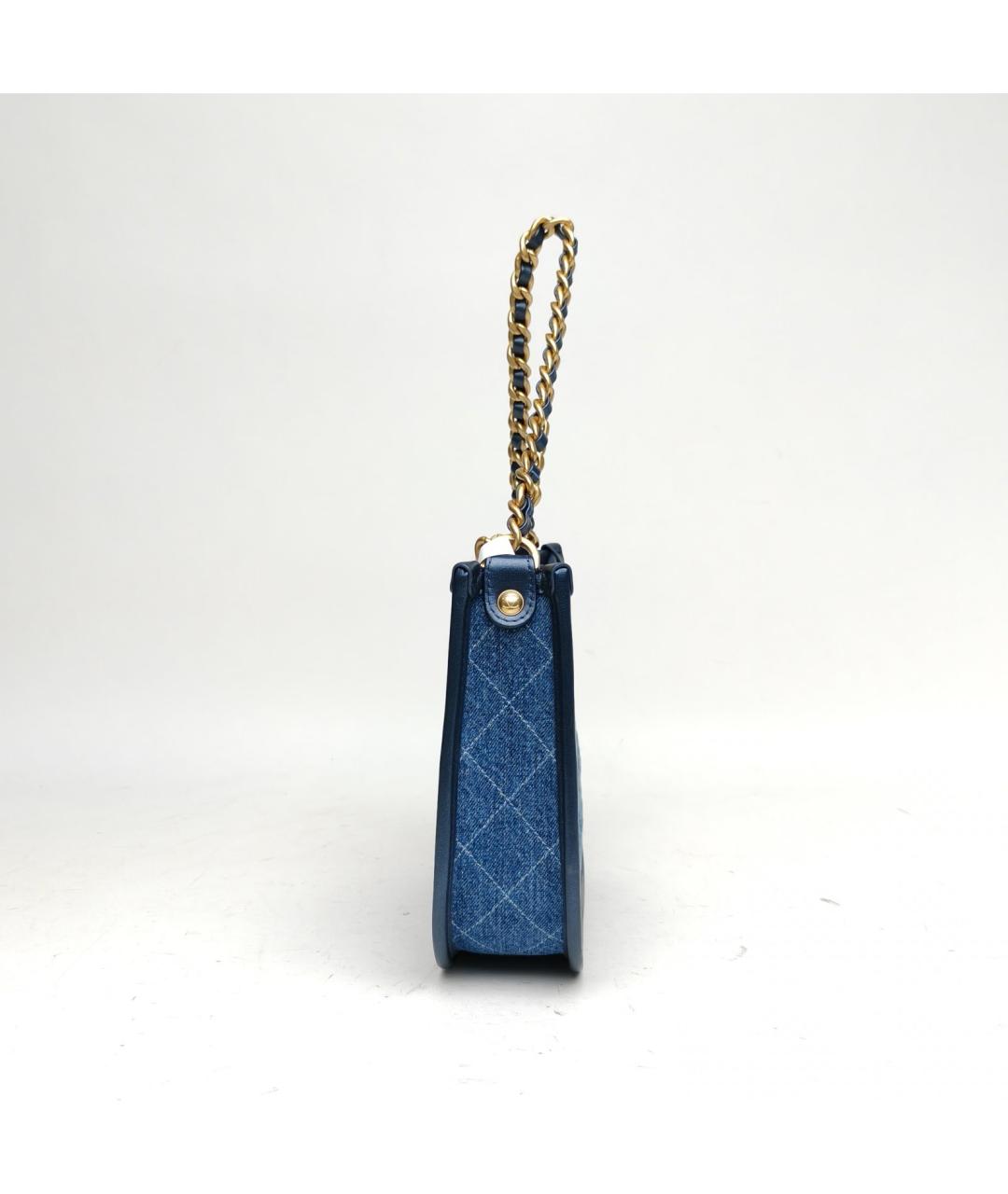 CHANEL Синяя деним сумка через плечо, фото 5