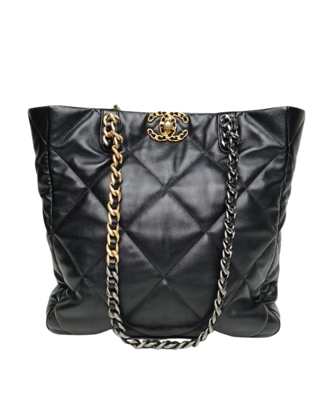 CHANEL Черная кожаная сумка тоут, фото 1