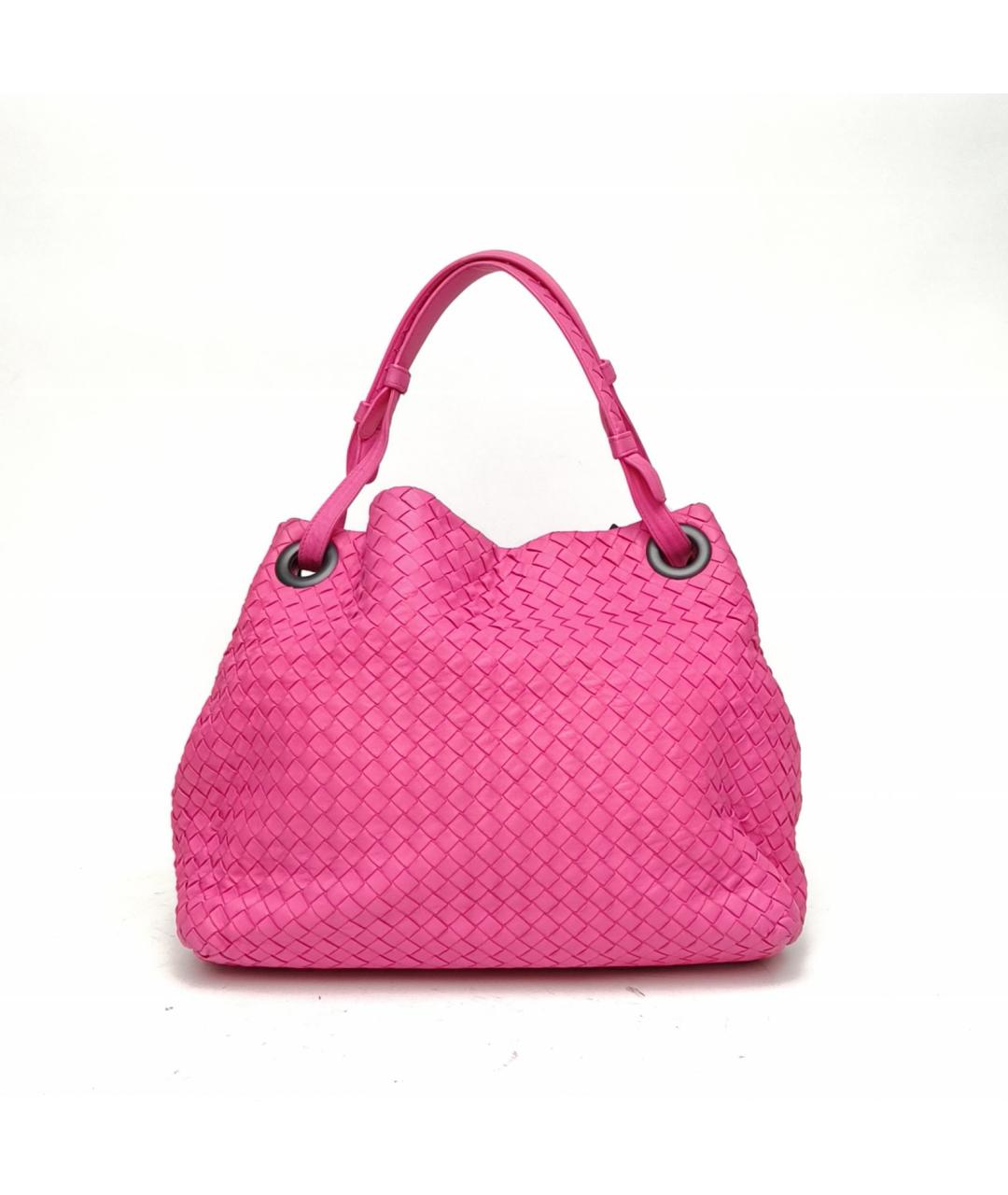 BOTTEGA VENETA Розовая кожаная сумка через плечо, фото 2