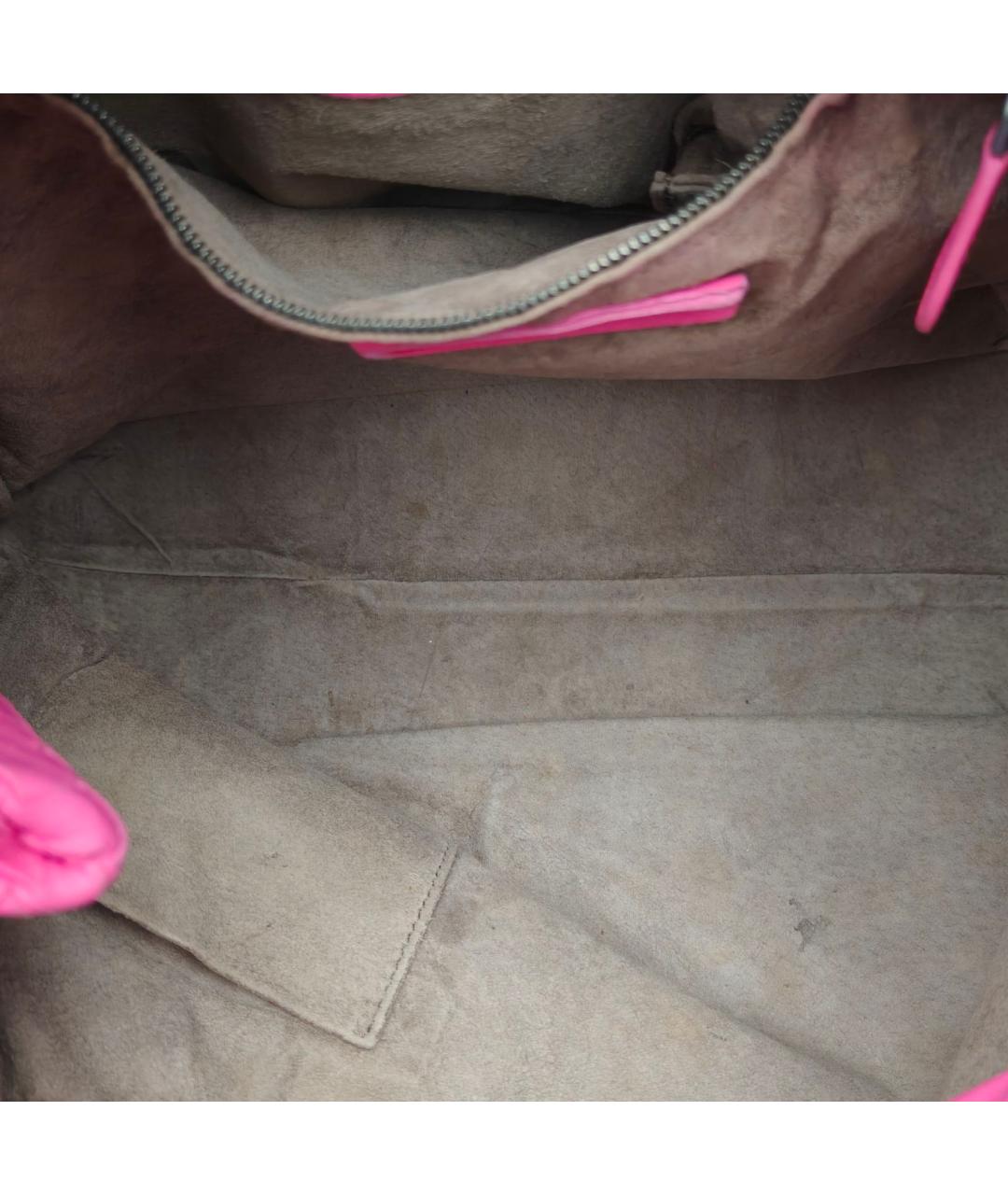 BOTTEGA VENETA Розовая кожаная сумка через плечо, фото 7