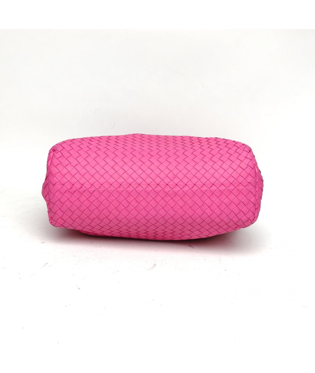 BOTTEGA VENETA Розовая кожаная сумка через плечо, фото 6