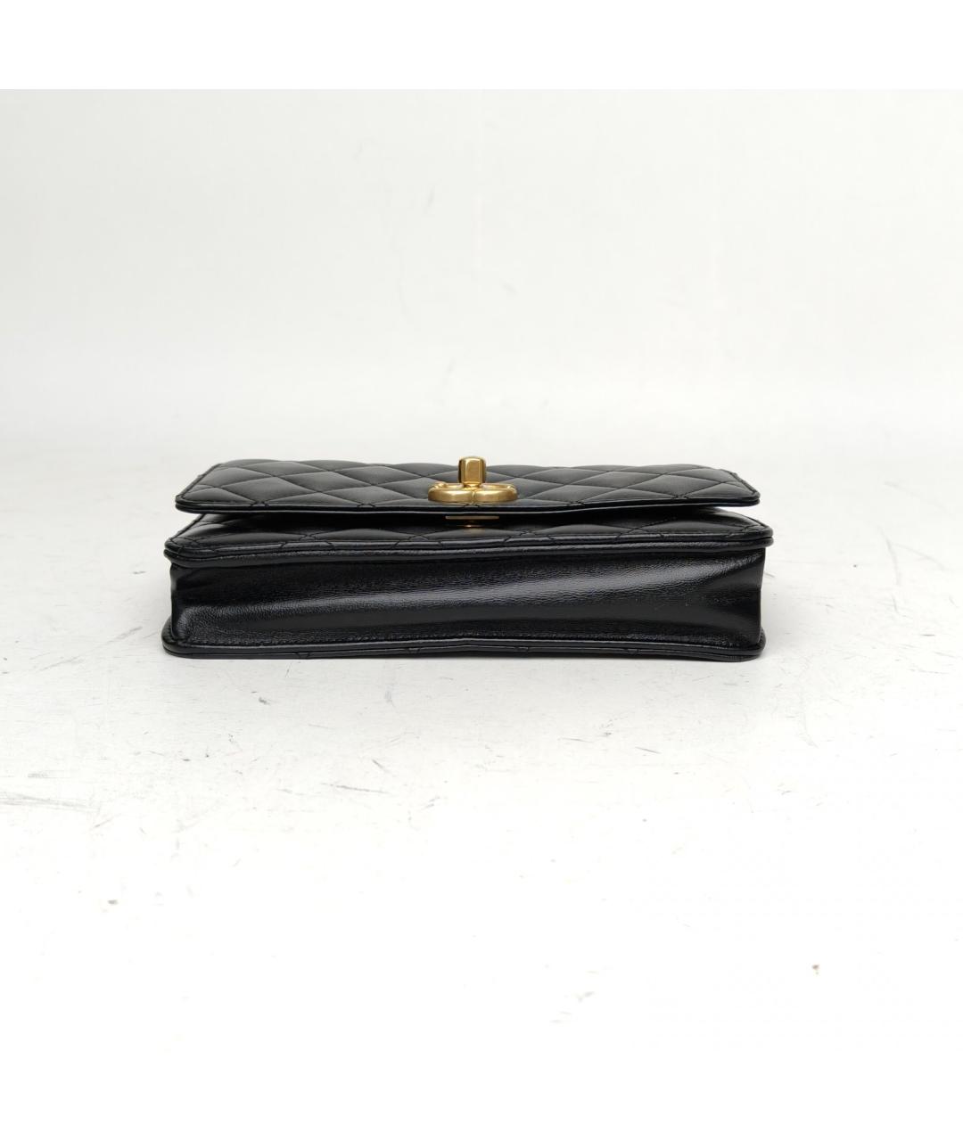 CHANEL Черная кожаная сумка через плечо, фото 6