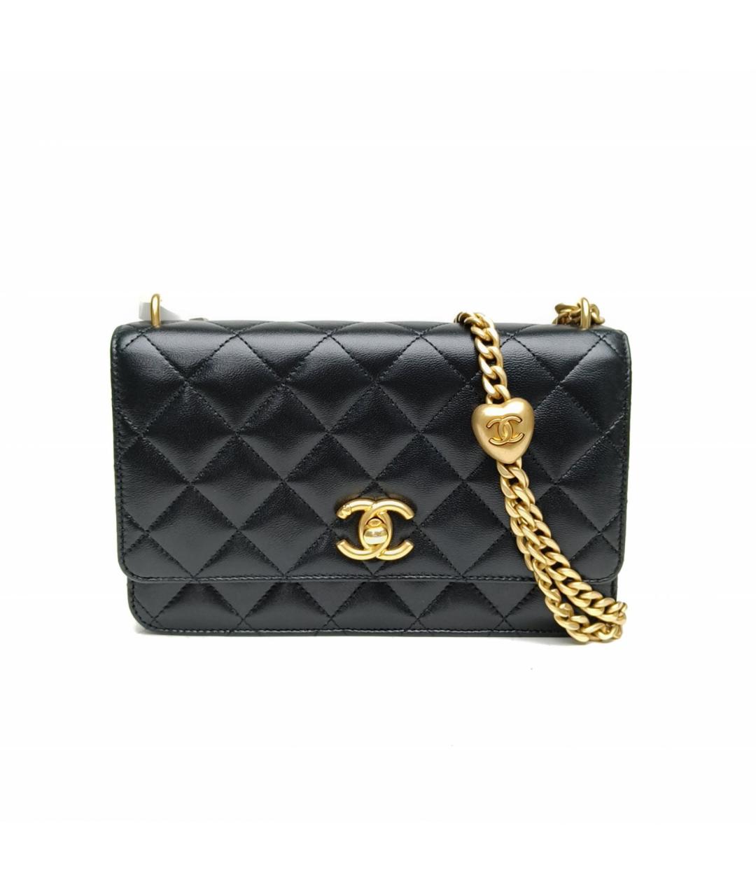 CHANEL Черная кожаная сумка через плечо, фото 2