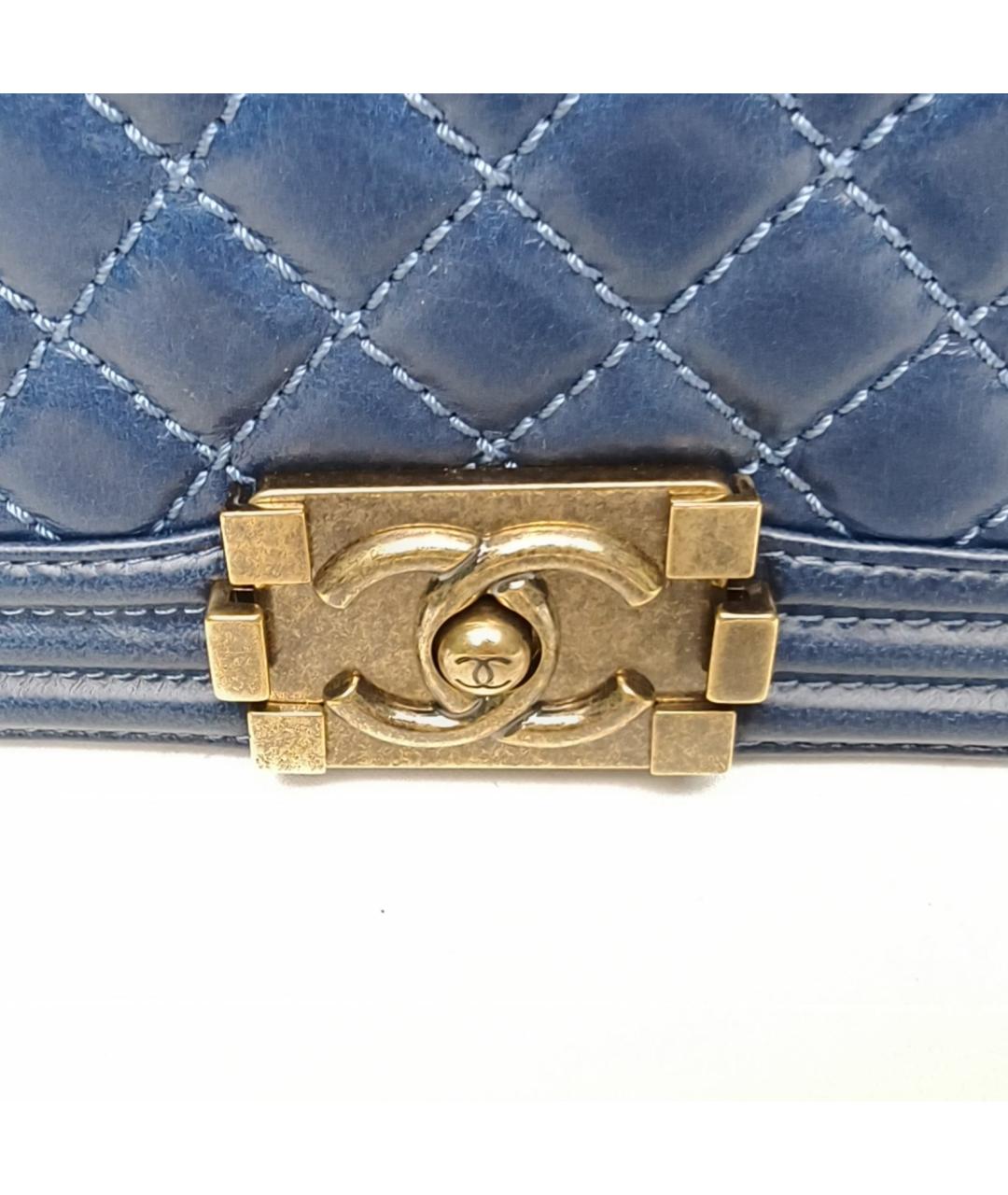 CHANEL Синяя кожаная сумка через плечо, фото 8