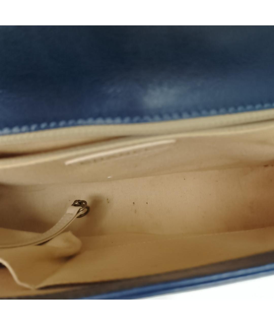 CHANEL Синяя кожаная сумка через плечо, фото 7