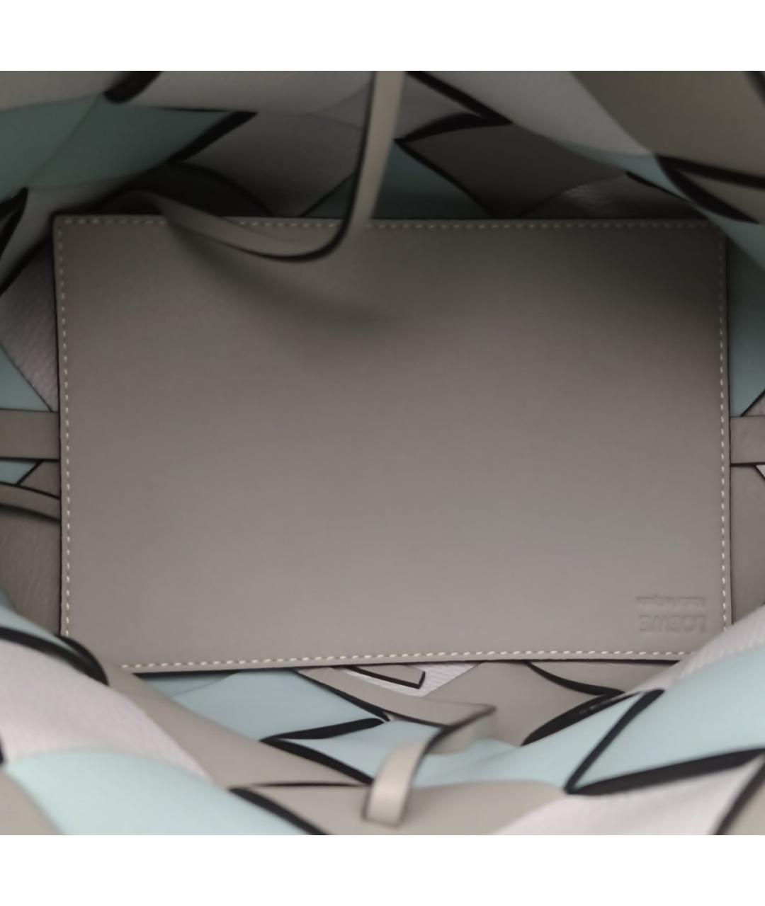 LOEWE Серая кожаная сумка через плечо, фото 7