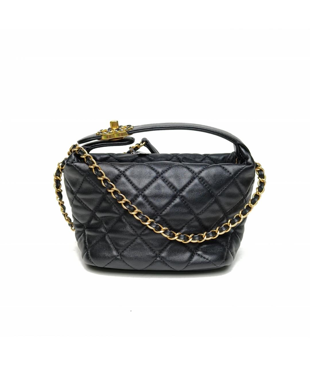 CHANEL Черная кожаная сумка через плечо, фото 2