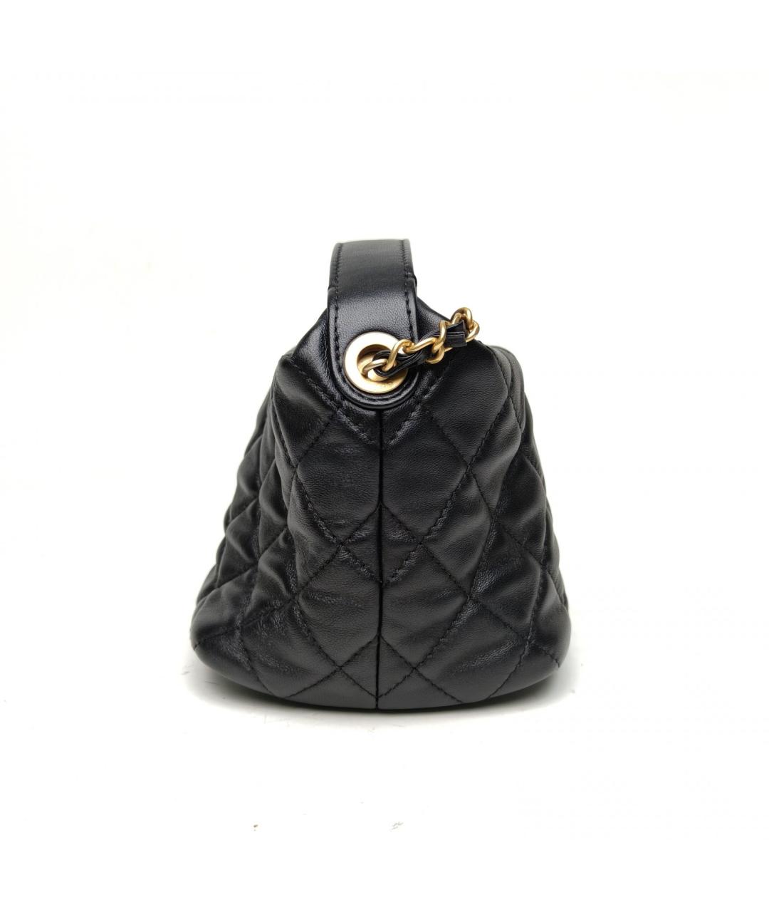 CHANEL Черная кожаная сумка через плечо, фото 5