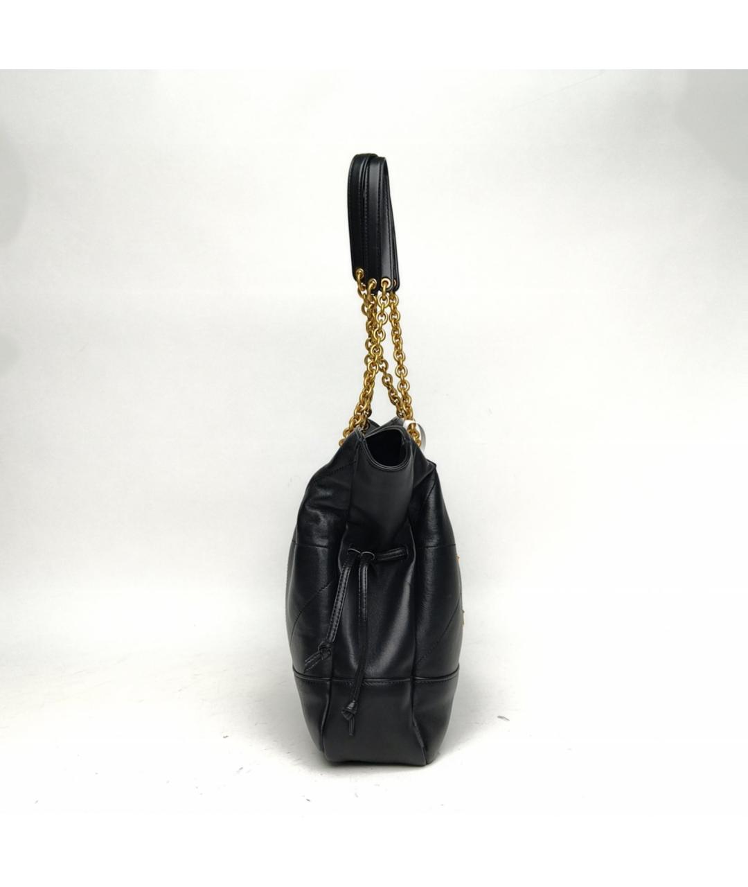 SAINT LAURENT Черная кожаная сумка через плечо, фото 5