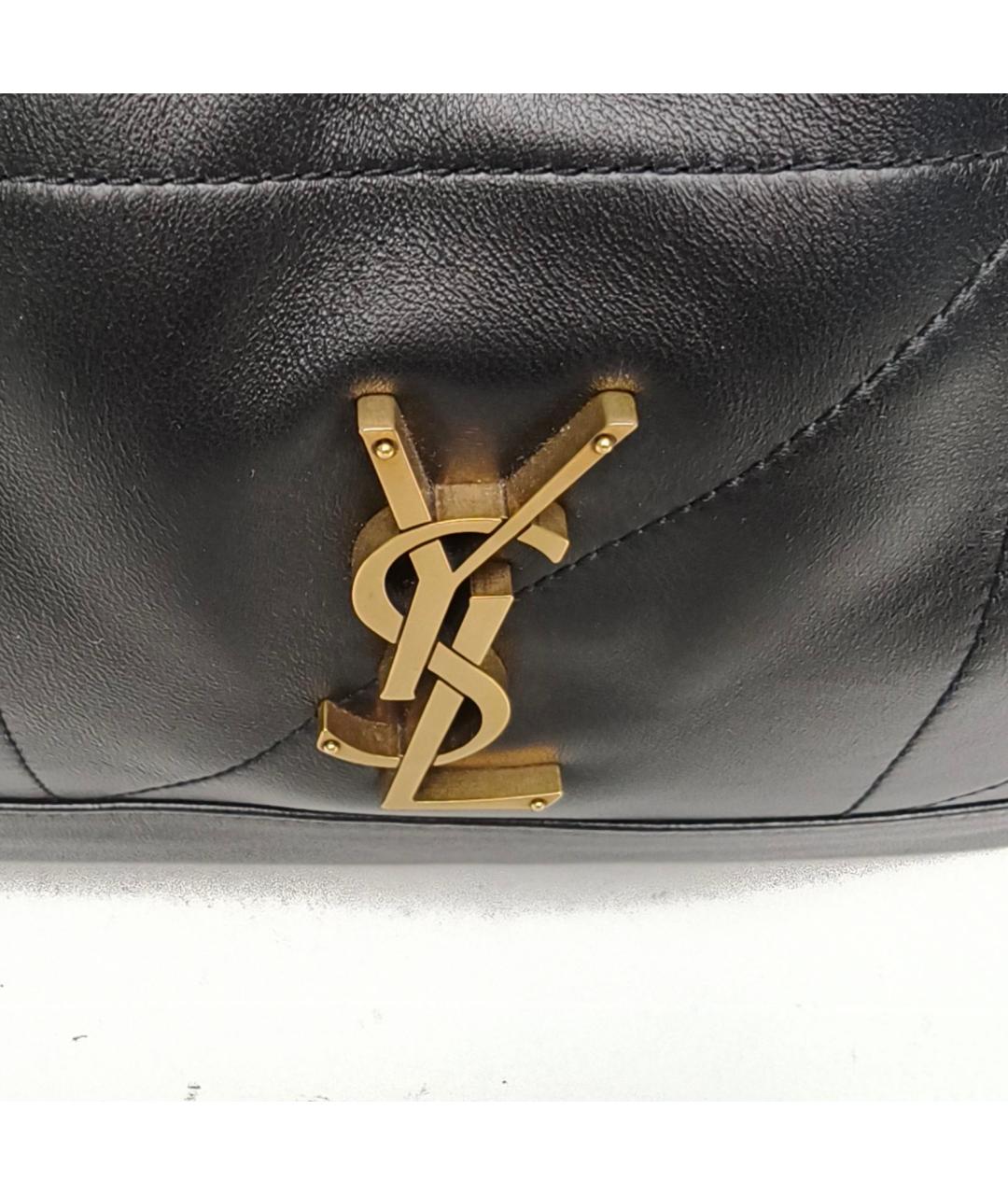 SAINT LAURENT Черная кожаная сумка через плечо, фото 7