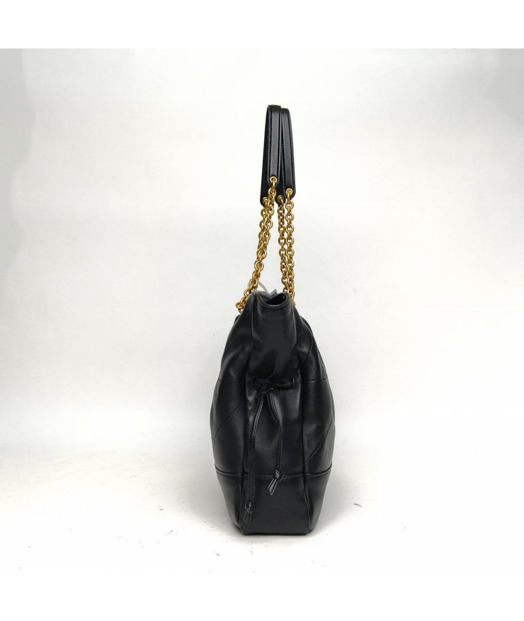 SAINT LAURENT Черная кожаная сумка через плечо, фото 3